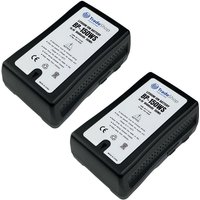 2x Trade-shop Li-Ion Akku V-Mount 14,4V 10400mAh 150Wh mit D-Tap usb Ausgang für Sony BVP-BVV5 BVW-200 BVW-300 BVW-300P BVW-400 BVW-400A BVW-400P von TRADE-SHOP