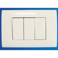 Trade Shop - placca placchetta 3 complete posten 2 interruttori presa bipasso incasso 503 - von TRADE SHOP