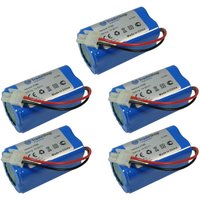 5x Trade-Shop Li-Ion Akku 14,8V / 2600mAh kompatibel mit Zaco A8, A8s, A9, A9s, V7, V7s Pro, V7s Plus, Ecovacs KK8, N79S, V7, V780, V7S von TRADE-SHOP