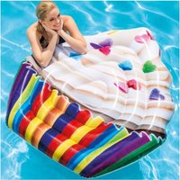 Trade Shop - aufblasbare insel matratze cupcake druck pvc meer pool 142X135CM - von TRADE SHOP