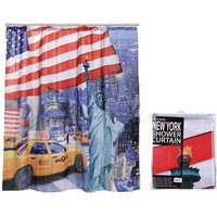 Duschvorhang new york flagge badewannenvorhang mit haken 180X180 cm - - Trade Shop Duschvorhang new york flagge badewannenvorhang mit haken 180X180 cm - - Trade Shop von TRADE SHOP