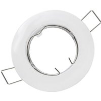 Trade Shop - Strahlerhalter, fest, Einbaustrahler, Lampenfassung, LED-Lampe, GU10, Weiß, 60 mm - von TRADE SHOP