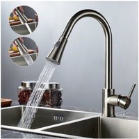 Trade Shop - Küchenspüle Mischbatterie Ausziehbare Dusche Professionelle Chrom Wasserhahn - von TRADE SHOP