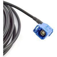 Magnetische GPS-Antenne mit Fakra-Anschluss 90° Winkel Stecker 5 Meter Kabel Adapter Magnetfuß für Navi Navigationsysteme Blaupunkt Becker Zenec von TRADE-SHOP