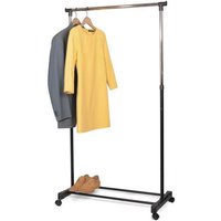 Trade Shop - Garderobenständer aus Metall, höhenverstellbar, mit Regal, Rollen, Schlafzimmer - Trade Shop - Garderobenständer aus Metall, höhenverstellbar, mit Regal, Rollen, Schlafzimmer - von TRADE SHOP