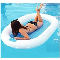 Trade Shop - oval aufblasbare insel matratze yacht linie meer pool pvc 185 x 117 cm - von TRADE SHOP