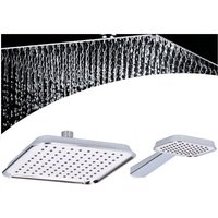 Trade Shop - quadratische kopfbrause 20X20CM mit handbrause in abs chrom - von TRADE SHOP