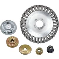 Stahlrad / Stahlbürste / Mähkopf inkl. Adapter-Set ersetzt Stihl 4130-713-1600 4126-713-3100 4126-642-7600 / Freischneider Motorsense - 1 Stück von TRADE-SHOP
