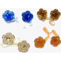 Trade Shop - 2 Magnete Blumen Glitzer Blumen Vorhanghalter Strass Vorhanghalter - Trade Shop - 2 Magnete Blumen Glitzer Blumen Vorhanghalter Strass Vorhanghalter - von TRADE SHOP