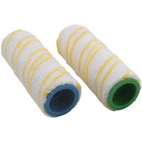 Trade-Shop 2in1 Set Reinigungswalzen Rollbürsten kompatibel mit Kärcher FC3 FC5 FC7 EWM 2 ersetzt 2.055-007.0 2.055-006.0 / Hartbodenreiniger Zubehör von TRADE-SHOP