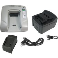 Trade-Shop 2in1 Set: Li-Ion Akku 14,4V 3000mAh + USB Ladegerät für Metabo BS 14.4 LT Quick 6.02107.50, BS 14.4 LTX Impuls 6.02143.50, SSW 14.4 LTX von TRADE-SHOP