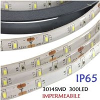 Trade Shop - 5 meter streifen strip 300 led 3014 smd für den aussenbereich IP65 12 v dc heiss kalt - von TRADE SHOP