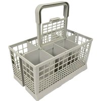 Trade-Shop Besteck-Korb für Geschirrspüler universal passend für die meisten Spülmaschinen (24x14x12cm) mit abnehmbarem Griff und 7 Fächern von TRADE-SHOP