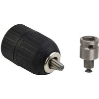 Trade-shop - Bohrfutter + Vierkant-Adapter inkl. Schraube zum Umbau von Schlagschrauber in Bohrmaschine / 1/2' x 20 unf Gewinde, Spannbereich 2-13mm Trade-shop - Bohrfutter + Vierkant-Adapter inkl. Schraube zum Umbau von Schlagschrauber in Bohrmaschine / 1/2' x 20 unf Gewinde, Spannbereich 2-13mm von TRADE-SHOP