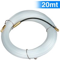 Trade Shop - ELEKTRIKER KABELSONDE 20MT KABELABZIEHER ELEKTRISCHE KABEL 3MM WEISS - von TRADE SHOP