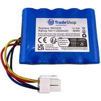 Trade-Shop Li-Ion Akku 18V / 2000mAh für Sunseeker RMA301M20V RMA501M20V RMA801M20V RMA1001M20V, Practixx PX-RRM-600Wi / Rasenroboter Rasenmäher von TRADE-SHOP