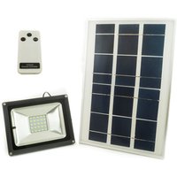 Trade Shop - SOLARBETRIEBENER LED-SCHEINWERFER MIT PHOTOVOLTAISCHEM DÄMMERUNGSPANEL + FERNBEDIENUNG W - von TRADE SHOP