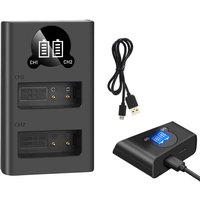 Trade-Shop USB-C Doppel Akku Dual Schnell-Ladegerät für 2 Akkus mit LCD kompatibel mit Panasonic Lumix DMC-GF3CW DMC-GF3K DMC-GF3P DMC-GF3R DMC-GF3T Trade-Shop USB-C Doppel Akku Dual Schnell-Ladegerät für 2 Akkus mit LCD kompatibel mit Panasonic Lumix DMC-GF3CW DMC-GF3K DMC-GF3P DMC-GF3R DMC-GF3T von TRADE-SHOP