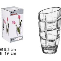 Trade Shop - flora vase 19CM durchmesser 9.3 kristallklar glas blumenhalter - von TRADE SHOP