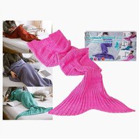 Trade Shop - meerjungfrauenschwanzform decke weich plaid für erwachsene kleine meerjungfrau 140X70CM weich - von TRADE SHOP