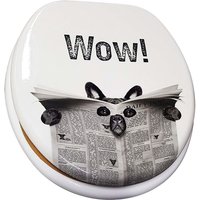 Trade Shop - universal-wc-sitz schwarzer hund zeitung ESY69004 wc bad tasse wasser - -3,5 - von TRADE SHOP
