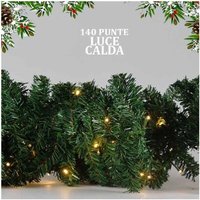 Trade Shop - weihnachtsgarlande 250CM 140 punkte 100 LEDs warmes licht beleuchtung - von TRADE SHOP