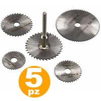 Trade Shop - Zubehörsatz mit 5 HSS-Zahnscheiben für Dremel Mini-Bohrmaschine 2000 U/min für Holz - von TRADE SHOP