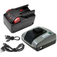 Trade-shop - 2in1 Set: Li-Ion Akku 28V 4Ah + Ladegerät mit usb kompatibel mit aeg Milwaukee V28H/0 V28G V28C V28B V28BS V28BS/0 0719-22 V28 0721-21 von TRADE-SHOP