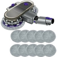 Elektrischer Wischaufsatz für Dyson V11 V10 V8 V7 V15 Staubsauger, Wischmopp Aufsatz Set mit 10 Mopppads und Abnehmbarer Wassertank - Trade-shop von TRADE-SHOP