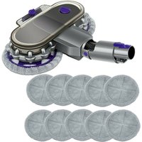 Trade-shop - Wischaufsatz Wischmopp Elektrisch für Dyson V15 V11 V10 V8 V7 Staubsauger Bodenwischer mit abnehmbarem Wassertank + 10 waschbare von TRADE-SHOP