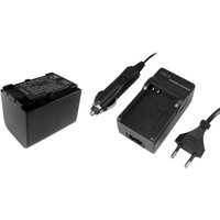 Trade-shop - angebot im set: Kamera Li-Ion Akku + Akku Ladegerät mit Kfz Adapter für Sony hdr CX-700VE CX-690 CX-690VE CX-560 CX-560VE HC3 HC7 HC-3 von TRADE-SHOP