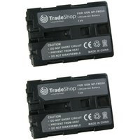 2x Trade-Shop Kamera Li-Ion Akku 2000mAh ersetzt Sony NP-FM-90 NP-FM-91 NP-QM-50 NP-QM-51 NP-QM-70 NP-QM-71 NP-QM-71D NP-QM-90 NP-QM-91 NP-QM-91D von TRADE-SHOP