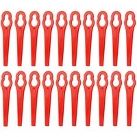 Ersatzmesser-Set Klingen Kunststoffmesser (20 Stück) kompatibel mit Einhell gc-ct 18/24 Li p, ge-ct 18 Li, rg-ct 18/1 Li Akku-Rasentrimmer von TRADE-SHOP