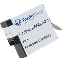 Tradeshop ® - Trade-Shop Li-Ion Akku 3,85V 1220mAh für GoPro Hero8 Hero7 Hero6 Hero5 Black Hero 2018 ersetzt AABAT-001 AHDBT-501 CHDHX-501 von TRADESHOP