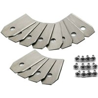 Ersatzmesser-Set Edelstahl (12 Stück) inkl. Schrauben kompatibel mit Yardforce HQ18, X60, X100, SA500ECO, SC600ECO / 35mm Standardlänge - Trade-shop von TRADE-SHOP