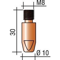 Trafimet - Stromdüse Draht-Ø 1,2mm m 8 L.30mm E-Cu von TRAFIMET