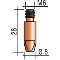 Trafimet - Stromdüse Draht-Ø 0,8mm m 6 L.28mm E-Cu von TRAFIMET