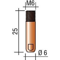 Stromdüse Draht-Ø 1mm m 6 L.25mm E-Cu Trafimet von TRAFIMET