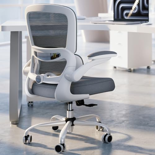 TRALT Bürostuhl Schreibtischstühle Mesh Computer Schreibtischstuhl mit Rollen Ergonomischer Bürostuhl Höhenverstellbar Drehstuhl Arbeitsstuhl (Schwarz) von TRALT