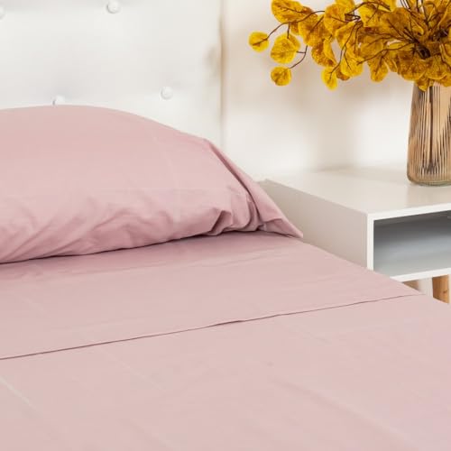 TRAMAS+ Quadratisches Laken-Set 140x200, 100% Baumwolle, Bettwäsche, Laken und 2 Kopfkissenbezüge, Standard 100 by Oeko-TEX - Mauve TRAMAS+ Quadratisches Laken-Set 140x200, 100% Baumwolle, Bettwäsche, Laken und 2 Kopfkissenbezüge, Standard 100 by Oeko-TEX - Mauve von TRAMAS+