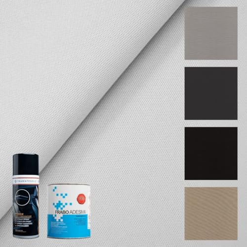 TRAMATESSILE - Kit Stoff Himmel Auto + 1 Kleber GRATIS - Modell Wabenmuster - Dachreparatur Autodach DIY Abhilfe - Personalisierung Größe und Farbe - Sprühkleber oder Dose - Made in Italy von TRAMATESSILE