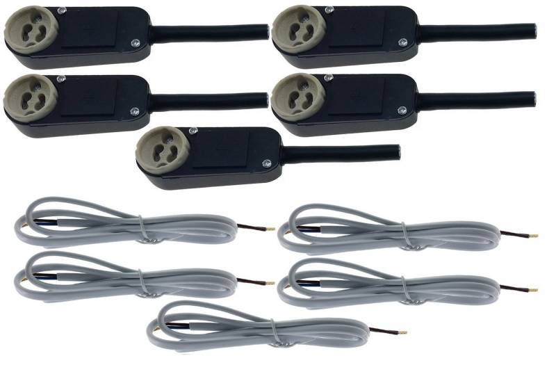 TRANGO Einbauleuchte, 5er Pack GU10AK-1M Sicherheit-Lampenfassung - GU10 Anschlusskasten inkl. je 100cm 2x0,75mm² weißes PVC Kabel für LED oder Halogen Einbaustrahler, Einbaustrahler – Einbauleuchte - Strahler - Fassung - Sockel TRANGO Einbauleuchte, 5er Pack GU10AK-1M Sicherheit-Lampenfassung - GU10 Anschlusskasten inkl. je 100cm 2x0,75mm² weißes PVC Kabel für LED oder Halogen Einbaustrahler, Einbaustrahler – Einbauleuchte - Strahler - Fassung - Sockel von TRANGO