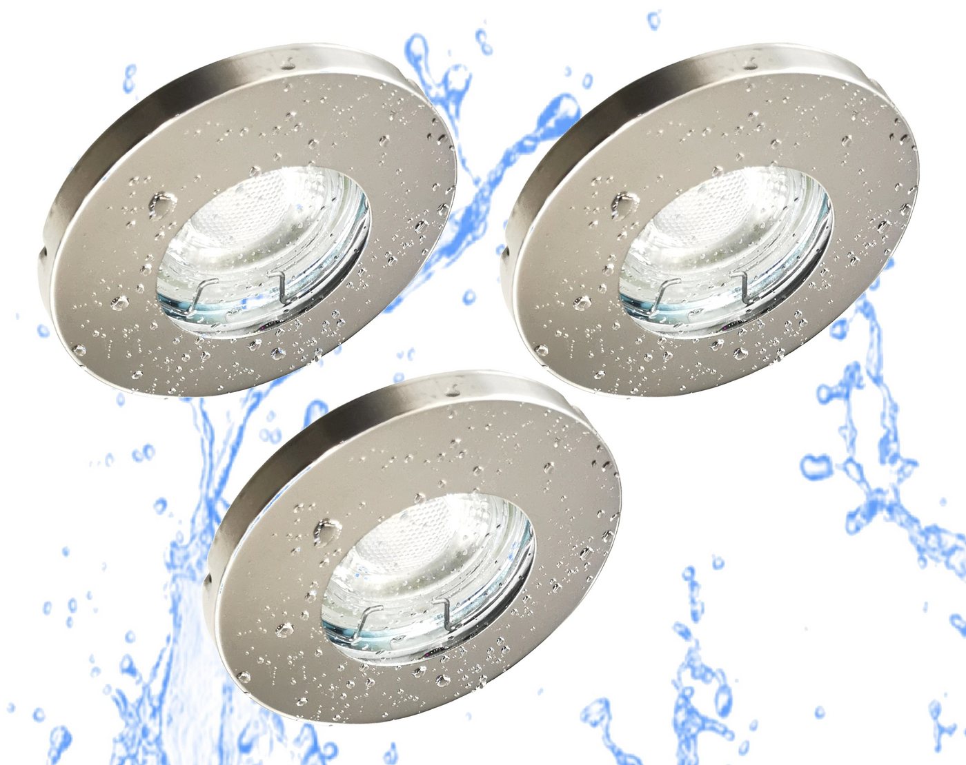 TRANGO LED Einbauleuchte, 3er Set 6729IP65-038M6KSD IP65 LED Einbaustrahler in Chrom-Optik inkl. 3x 5 Watt 3-Stufen dimmbar 6000K kaltweiss Ultra Flach LED Modul, außen, Einbauspots, Bad Deckenstrahler, Dusche Deckenlampe TRANGO LED Einbauleuchte, 3er Set 6729IP65-038M6KSD IP65 LED Einbaustrahler in Chrom-Optik inkl. 3x 5 Watt 3-Stufen dimmbar 6000K kaltweiss Ultra Flach LED Modul, außen, Einbauspots, Bad Deckenstrahler, Dusche Deckenlampe von TRANGO