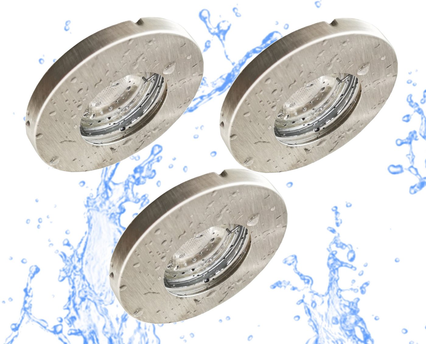 TRANGO LED Einbauleuchte, 3er Set 6729IP65-039M6KSD IP65 LED Einbaustrahler aus ALU-gebürstet inkl. 3x 5 W 3-Stufen dimmbar 6000K kaltweiss Ultra Flach LED Modul, außen Einbauspots, Bad Deckenstrahler, Dusche Deckenlampe TRANGO LED Einbauleuchte, 3er Set 6729IP65-039M6KSD IP65 LED Einbaustrahler aus ALU-gebürstet inkl. 3x 5 W 3-Stufen dimmbar 6000K kaltweiss Ultra Flach LED Modul, außen Einbauspots, Bad Deckenstrahler, Dusche Deckenlampe von TRANGO