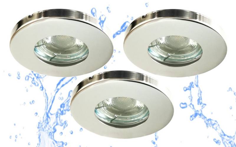 TRANGO LED Einbauleuchte, 3er Set IP65 LED Einbaustrahler 6729IP65-038G6KSDAK Edelstahl Chrom inkl. 3x 5 Watt 3-Stufen dimmbar GU10 LED Leuchtmittel 6000K kaltweiss Bad, Außen, Tageslichtweiß, Einbauspot, Deckenleuchte, Deckenspots TRANGO LED Einbauleuchte, 3er Set IP65 LED Einbaustrahler 6729IP65-038G6KSDAK Edelstahl Chrom inkl. 3x 5 Watt 3-Stufen dimmbar GU10 LED Leuchtmittel 6000K kaltweiss Bad, Außen, Tageslichtweiß, Einbauspot, Deckenleuchte, Deckenspots von TRANGO