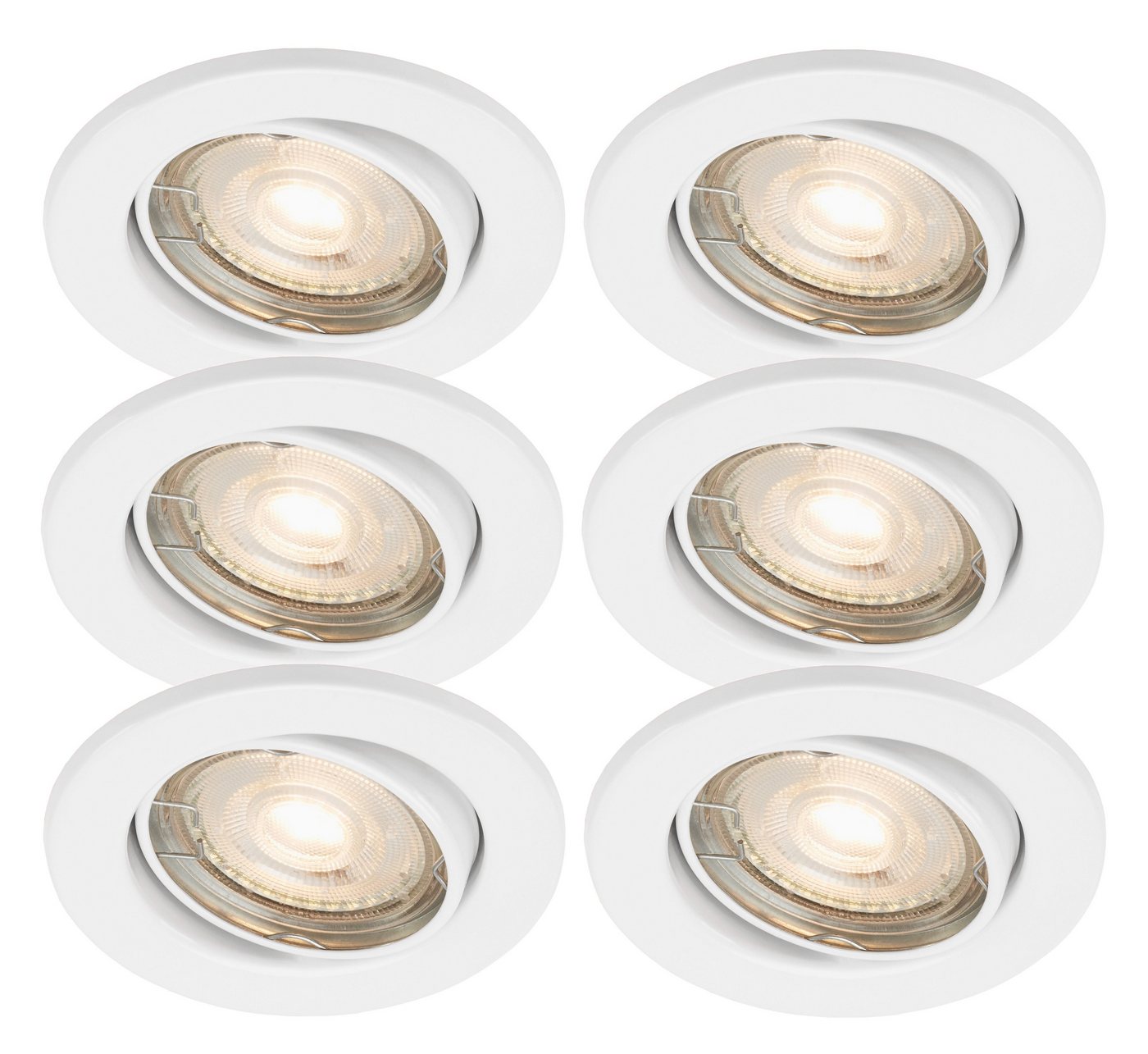 TRANGO LED Einbauleuchte, 6er Set 6729-066MCOB LED Einbaustrahler in Weiß matt schwenkbar inkl. 6x 3000K warmweiß Ultra Flach LED Modul, Einbauspots, Deckenstrahler, Deckenlampe, Badleuchte, Deckenleuchte, Spots, Deckenspot, Downlight TRANGO LED Einbauleuchte, 6er Set 6729-066MCOB LED Einbaustrahler in Weiß matt schwenkbar inkl. 6x 3000K warmweiß Ultra Flach LED Modul, Einbauspots, Deckenstrahler, Deckenlampe, Badleuchte, Deckenleuchte, Spots, Deckenspot, Downlight von TRANGO