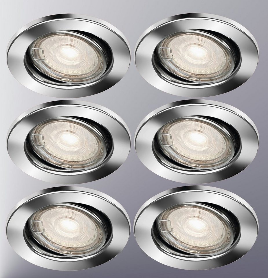 TRANGO LED Einbauleuchte, 6er Set 6729-068MCOB LED Einbaustrahler in Chrom-Optik schwenkbar inkl. 6x 3000K warmweiß Ultra Flach LED Modul, Einbauspots, Deckenstrahler, Deckenlampe, Badleuchte, Deckenleuchte, Spots, Deckenspot, Downlight TRANGO LED Einbauleuchte, 6er Set 6729-068MCOB LED Einbaustrahler in Chrom-Optik schwenkbar inkl. 6x 3000K warmweiß Ultra Flach LED Modul, Einbauspots, Deckenstrahler, Deckenlampe, Badleuchte, Deckenleuchte, Spots, Deckenspot, Downlight von TRANGO