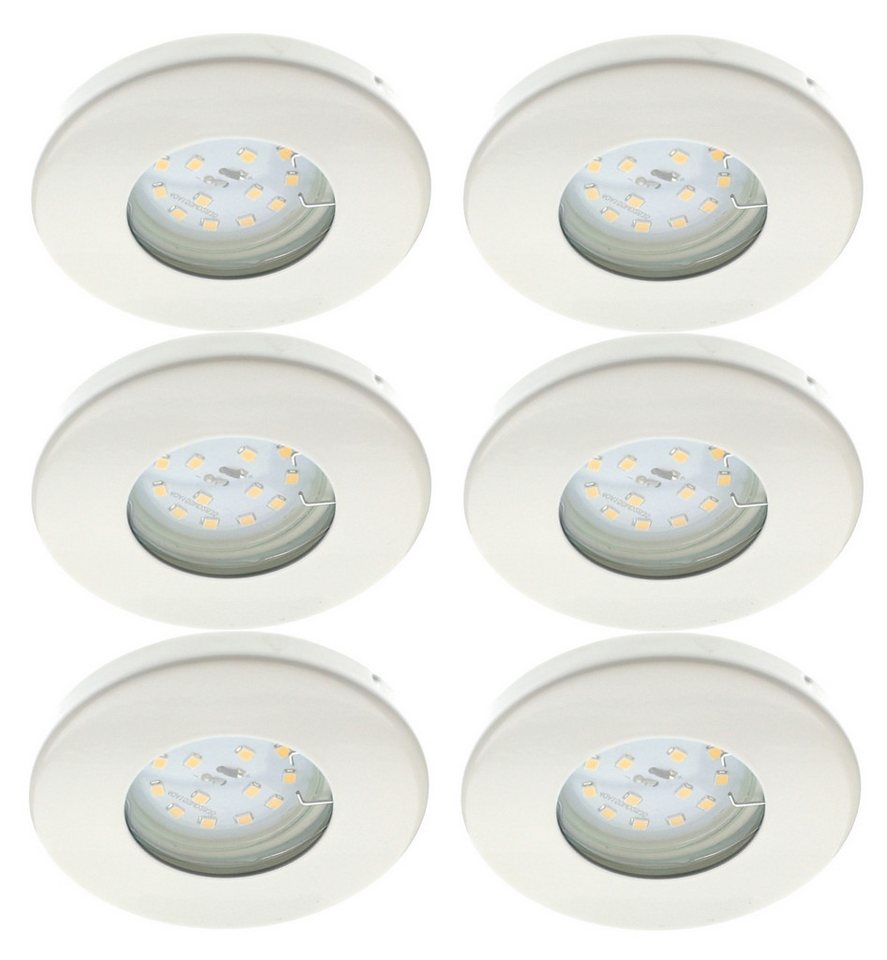 TRANGO LED Einbauleuchte, 6er Set 6729IP-066-5WAK IP44 Einbaustrahler in Weiß matt inkl. 6x 5 Watt GU10 LED Leuchtmittel 3000K warmweiß & GU10 Fassung, Außen, Einbauleuchte, Badleuchte, Deckenleuchte, Deckenstrahler TRANGO LED Einbauleuchte, 6er Set 6729IP-066-5WAK IP44 Einbaustrahler in Weiß matt inkl. 6x 5 Watt GU10 LED Leuchtmittel 3000K warmweiß & GU10 Fassung, Außen, Einbauleuchte, Badleuchte, Deckenleuchte, Deckenstrahler von TRANGO