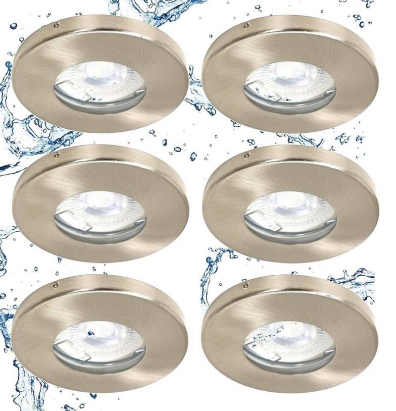 TRANGO LED Einbauleuchte, 6er Set IP65 LED Einbaustrahler 6729IP65-062G6KSDAK in Edelstahl gebürstet inkl. 6x 5 Watt 3-Stufen dimmbar GU10 LED Leuchtmittel 6000K kaltweiss Bad Einbauleuchte, Außen, Tageslichtweiß, Einbauspot, Deckenleuchte, Deckenspots TRANGO LED Einbauleuchte, 6er Set IP65 LED Einbaustrahler 6729IP65-062G6KSDAK in Edelstahl gebürstet inkl. 6x 5 Watt 3-Stufen dimmbar GU10 LED Leuchtmittel 6000K kaltweiss Bad Einbauleuchte, Außen, Tageslichtweiß, Einbauspot, Deckenleuchte, Deckenspots von TRANGO