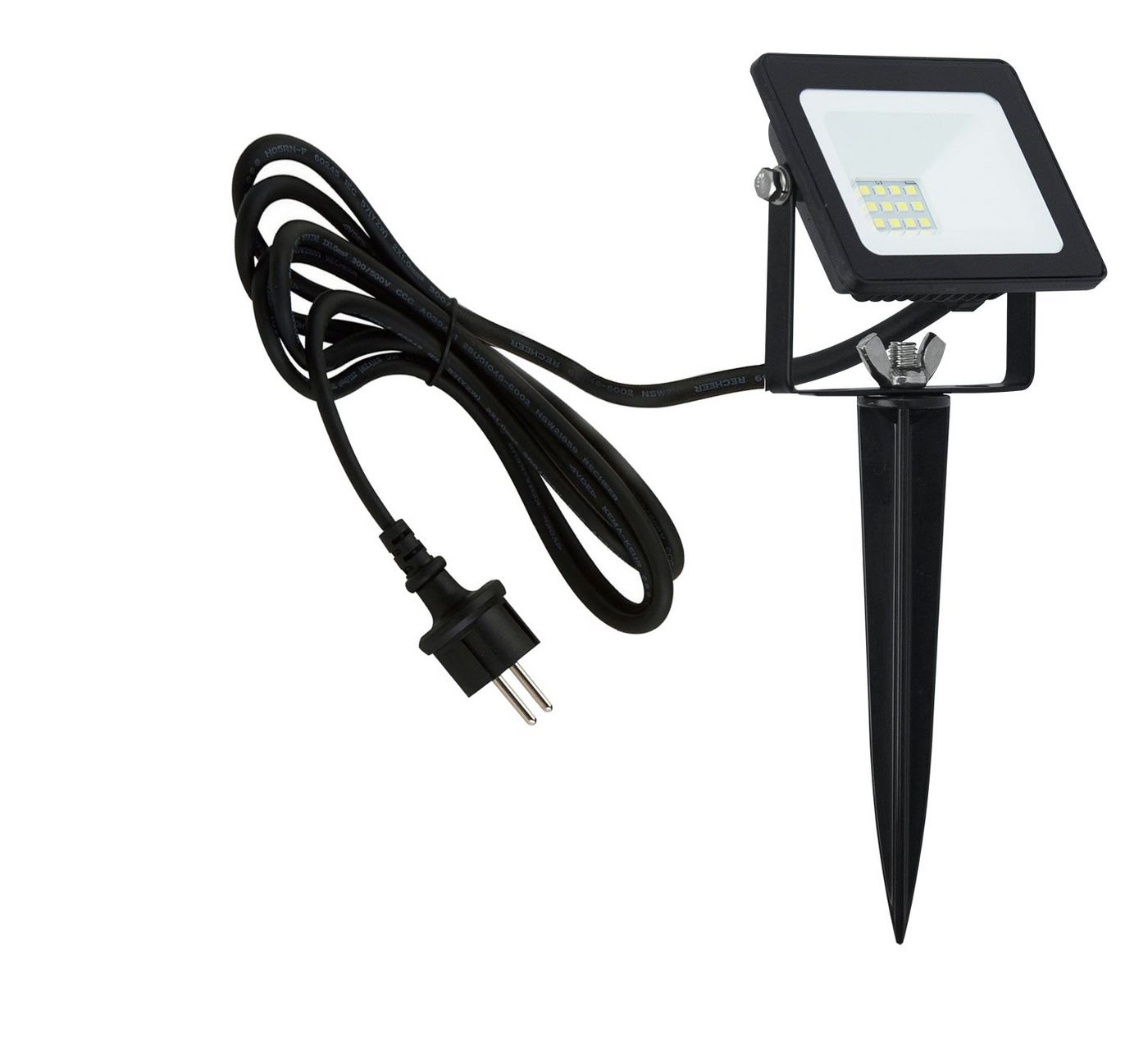 TRANGO LED Gartenstrahler, 3080 IP65 10 Watt LED Gartenlampe, Teichstrahler, Außenstrahler, Fluter, Flutlicht 2700K warmweiß Außenwandstrahler, Wegbeleuchtung, Strahler, Außenleuchte, Wandlampe von TRANGO